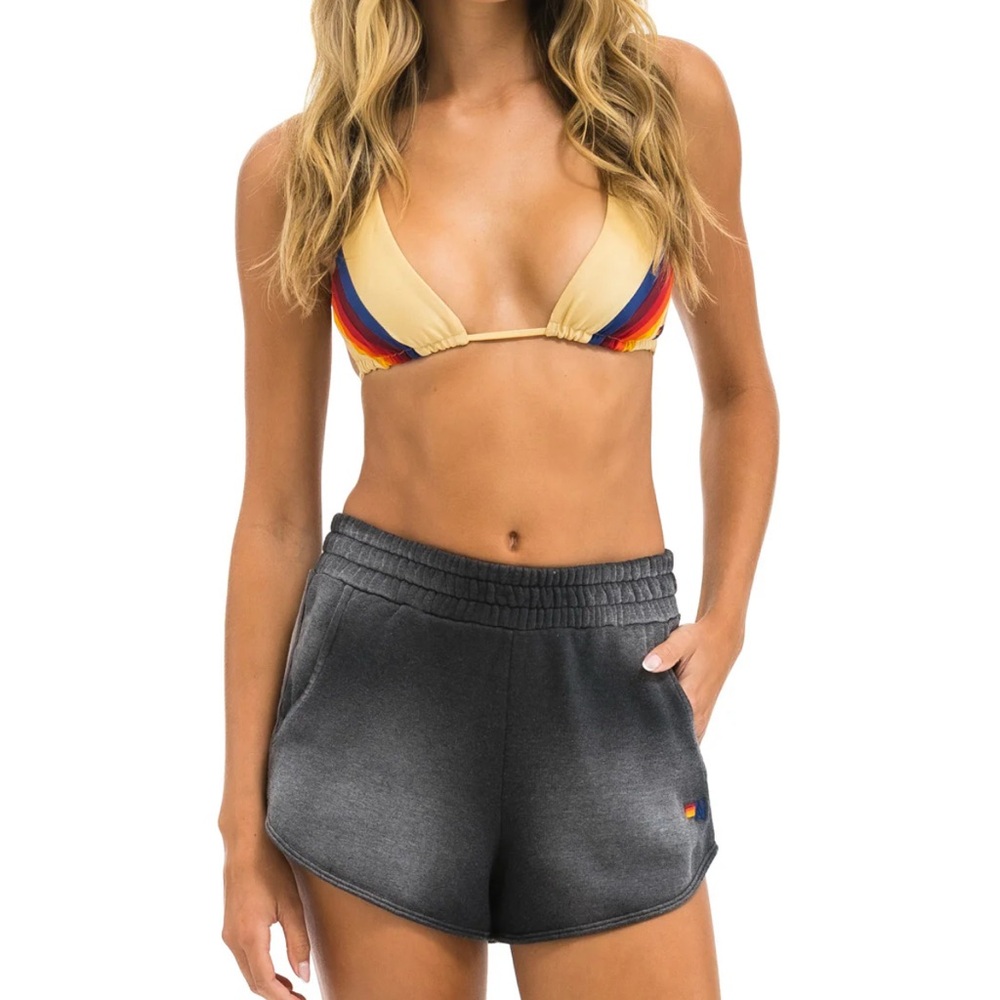 Aviator Nation 5 STRIPE POCKET CLUB SHORTS - FADED SMOKE